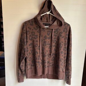 Jane and Delancey Brown Leopard-Print Hoodie